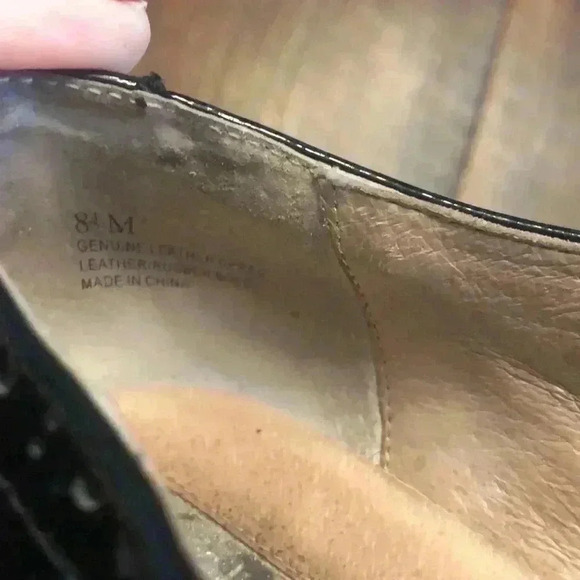 Halogen | Black Patent Leather Oxford Lace Up Shoes - Picture 6 of 7